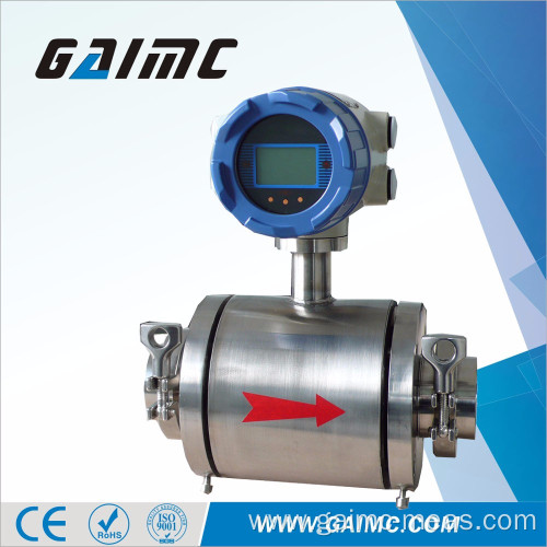 Sanitary type milk magnetic food grade flow meter